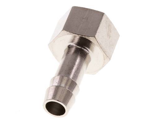 G 1/4'' x 8mm Nickel plated Brass Hose barb 16 Bar [5 Pieces]