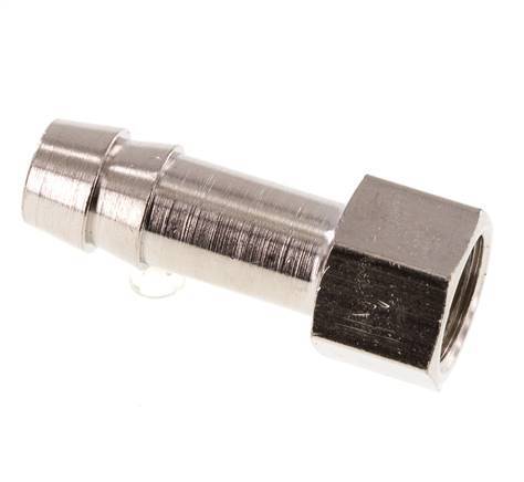 G 1/8'' x 8mm Nickel plated Brass Hose barb 16 Bar [5 Pieces]