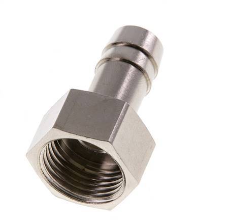 G 3/8'' x 10mm Nickel plated Brass Hose barb 16 Bar [2 Pieces]