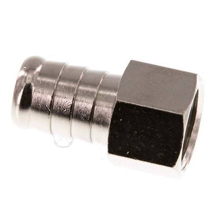 G 3/8'' x 13mm Nickel plated Brass Hose barb 16 Bar [2 Pieces]