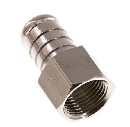 G 3/8'' x 13mm Nickel plated Brass Hose barb 16 Bar [2 Pieces]
