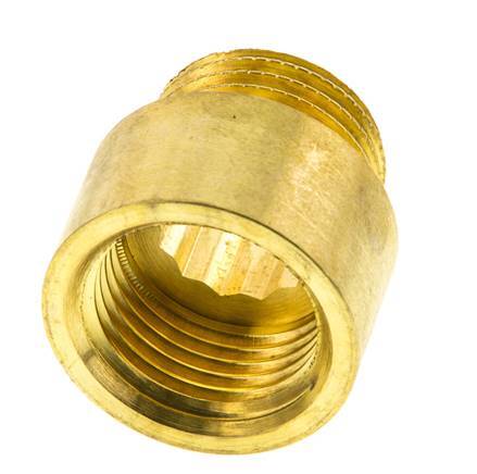 G 1/2'' F/M Brass Extension DIN 3523 - 15 mm [2 Pieces]