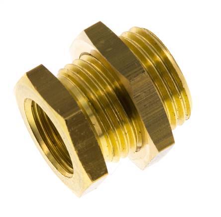 G 3/8'' x G 1/2'' F/M Brass Bulkhead Fitting 16 Bar [2 Pieces]