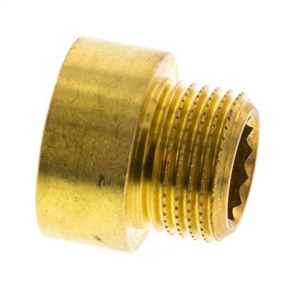 G 3/8'' F/M Brass Extension DIN 3523 - 10 mm [2 Pieces]