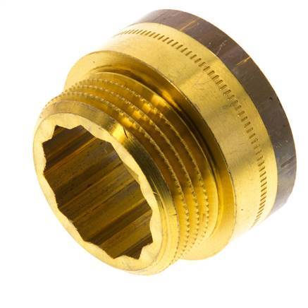G 1'' F/M Brass Extension DIN 3523 - 15 mm