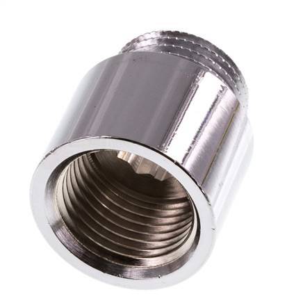 G 1/2'' F/M Chromium plated Brass Extension DIN 3523 - 20 mm
