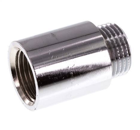 G 1/2'' F/M Chromium plated Brass Extension DIN 3523 - 30 mm