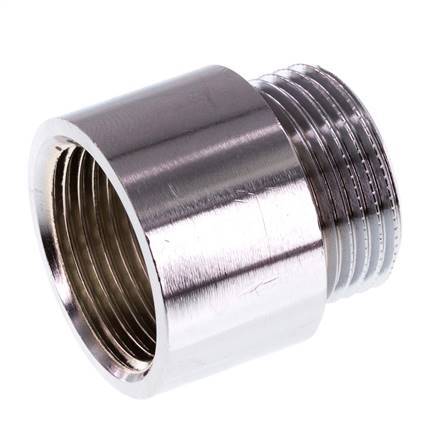 G 3/4'' F/M Chromium plated Brass Extension DIN 3523 - 20 mm