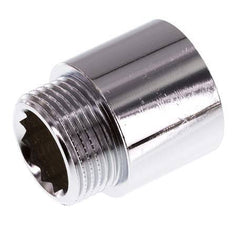 G 3/4'' F/M Chromium plated Brass Extension DIN 3523 - 25 mm