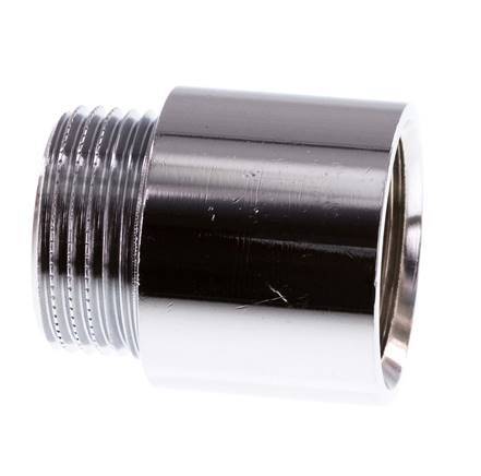 G 3/4'' F/M Chromium plated Brass Extension DIN 3523 - 25 mm