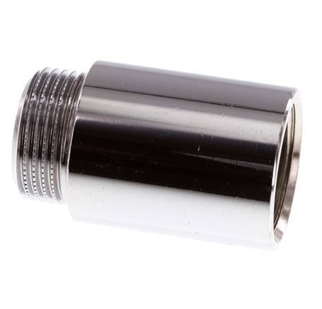 G 3/4'' F/M Chromium plated Brass Extension DIN 3523 - 40 mm