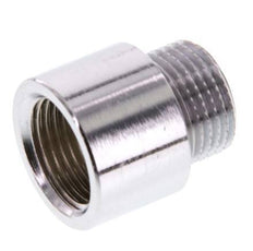 G 3/8'' F/M Chromium plated Brass Extension DIN 3523 - 15 mm [2 Pieces]