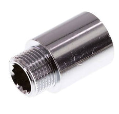 G 3/8'' F/M Chromium plated Brass Extension DIN 3523 - 25 mm