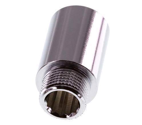 G 3/8'' F/M Chromium plated Brass Extension DIN 3523 - 30 mm