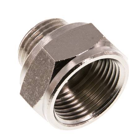 G 3/4'' x G 1/2'' F/M Nickel plated Brass Reducing Ring 16 Bar