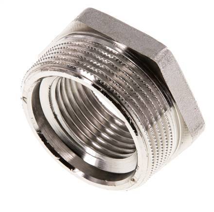 G 1'' x G 1 1/2'' F/M Nickel plated Brass Reducing Ring 16 Bar