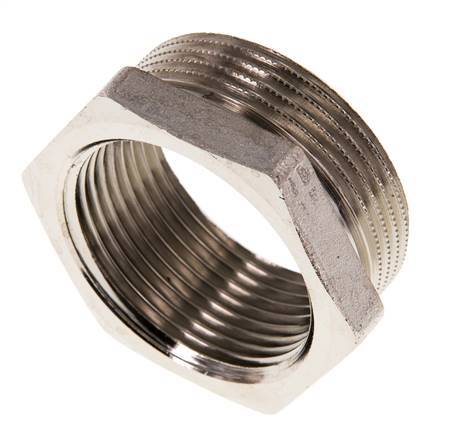 G 1 1/4'' x G 1 1/2'' F/M Nickel plated Brass Reducing Ring 16 Bar