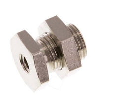 M5 x G 1/8'' F/M Nickel plated Brass Bulkhead Fitting 16 Bar [2 Pieces]