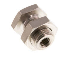 M5 x G 1/8'' F/M Nickel plated Brass Bulkhead Fitting 16 Bar [2 Pieces]