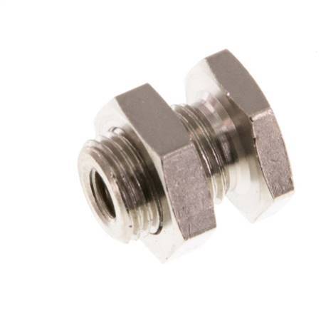 M5 x G 1/8'' F/M Nickel plated Brass Bulkhead Fitting 16 Bar [2 Pieces]