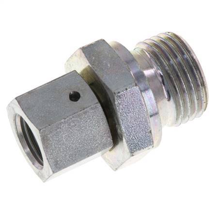 G 1/4'' x G 1/2'' F/M Zinc plated Steel Reducing Adapter 350 Bar - Hydraulic