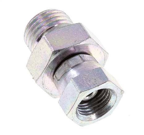 G 1/8'' x G 1/4'' F/M Zinc plated Steel Reducing Adapter 350 Bar - Hydraulic