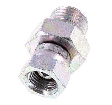 G 1/8'' x G 1/4'' F/M Zinc plated Steel Reducing Adapter 350 Bar - Hydraulic