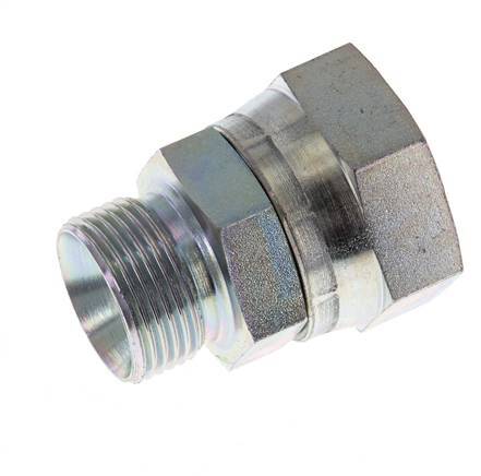 G 1'' x G 3/4'' F/M Zinc plated Steel Reducing Adapter 150 Bar - Hydraulic