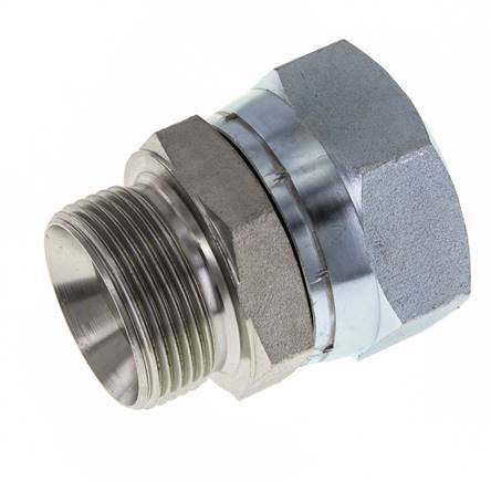 G 1 1/2'' x G 1 1/4'' F/M Zinc plated Steel Reducing Adapter 125 Bar - Hydraulic