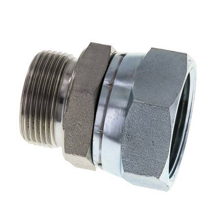G 1 1/2'' x G 1 1/4'' F/M Zinc plated Steel Reducing Adapter 125 Bar - Hydraulic