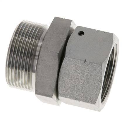 G 1 1/4'' x G 1 1/2'' F/M Zinc plated Steel Reducing Adapter 150 Bar - Hydraulic