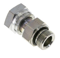 UN 1-7/16''-12 x G 1'' F/M Zinc plated Steel Reducing Adapter ORFS 400 Bar - Hydraulic