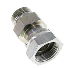 UN 1-7/16''-12 x G 1'' F/M Zinc plated Steel Reducing Adapter ORFS 400 Bar - Hydraulic