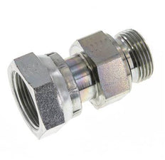UN 1-7/16''-12 x G 1'' F/M Zinc plated Steel Reducing Adapter ORFS 400 Bar - Hydraulic