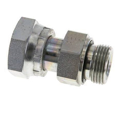 UN 1-7/16''-12 x G 1'' F/M Zinc plated Steel Reducing Adapter ORFS 400 Bar - Hydraulic