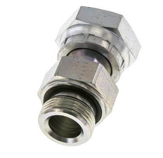 UN 1-7/16''-12 x G 1'' F/M Zinc plated Steel Reducing Adapter ORFS 400 Bar - Hydraulic