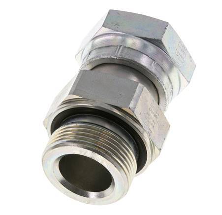 UN 1-11/16''-12 x G 1 1/4'' F/M Zinc plated Steel Reducing Adapter ORFS 250 Bar - Hydraulic