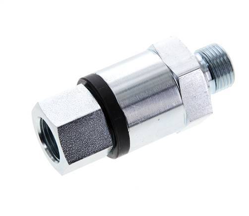 G 3/8'' F/M Zinc plated Steel Swivel Joint 400 Bar - Hydraulic - High-pressure