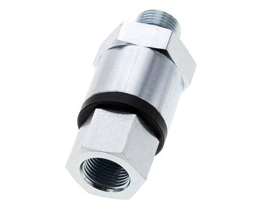 G 3/8'' F/M Zinc plated Steel Swivel Joint 400 Bar - Hydraulic - High-pressure