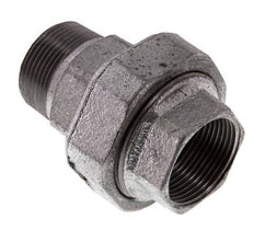 Rp 1 1/4'' x R 1 1/4'' F/M Zinc plated Cast iron Double Nipple 3-pieces with Conically sealing 25 Bar
