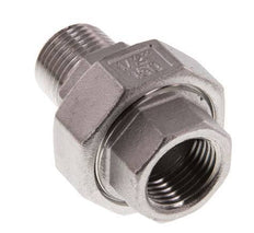 Rp 1/2'' x R 1/2'' F/M Stainless steel Double Nipple 3-pieces with Conically sealing 16 Bar