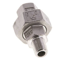 1/8'' NPT x 1/8'' NPT F/M Stainless steel Double Nipple 3-pieces with Conically sealing 16 Bar