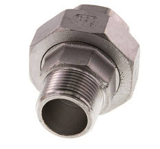 3/4'' NPT x 3/4'' NPT F/M Stainless steel Double Nipple 3-pieces with Conically sealing 16 Bar