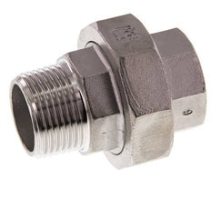 1'' NPT x 1'' NPT F/M Stainless steel Double Nipple 3-pieces with Conically sealing 16 Bar