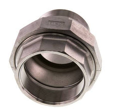 Rp 2 1/2'' x R 2 1/2'' F/M Stainless steel Double Nipple 3-pieces with Conically sealing 16 Bar