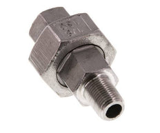 Rp 1/8'' x R 1/8'' F/M Stainless steel Double Nipple 3-pieces with Flat sealing 16 Bar