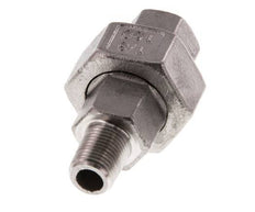 Rp 1/8'' x R 1/8'' F/M Stainless steel Double Nipple 3-pieces with Flat sealing 16 Bar