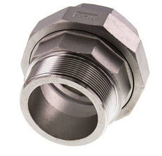 Rp 2 1/2'' x R 2 1/2'' F/M Stainless steel Double Nipple 3-pieces with Flat sealing 16 Bar