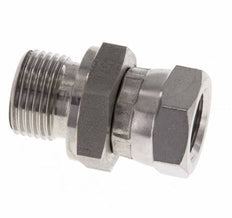 G 1/4'' x G 3/8'' F/M Stainless steel Reducing Adapter 325 Bar - Hydraulic