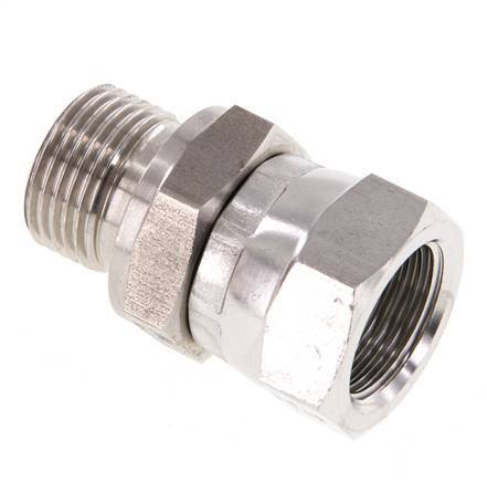 G 3/8'' F/M Stainless steel Reducing Adapter 325 Bar - Hydraulic